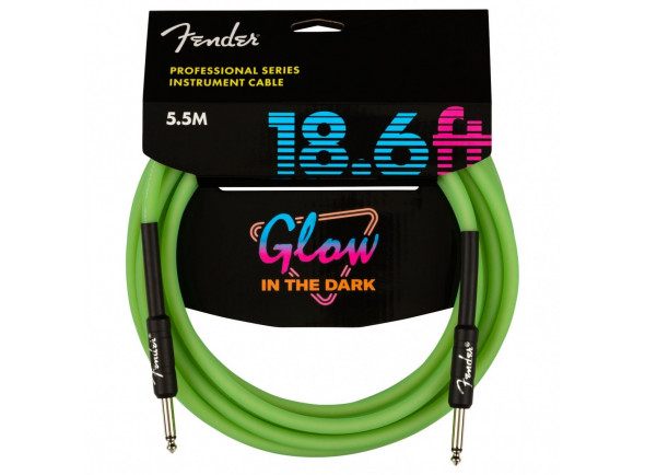 Fender Pro Glow in the Dark Cable 5.5m, Green Fender Pro Glow in the Dark Cable 5.5m, Green